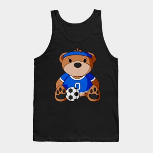 Soccer Player Teddy Bear Tank Top